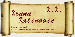 Kruna Kalinović vizit kartica